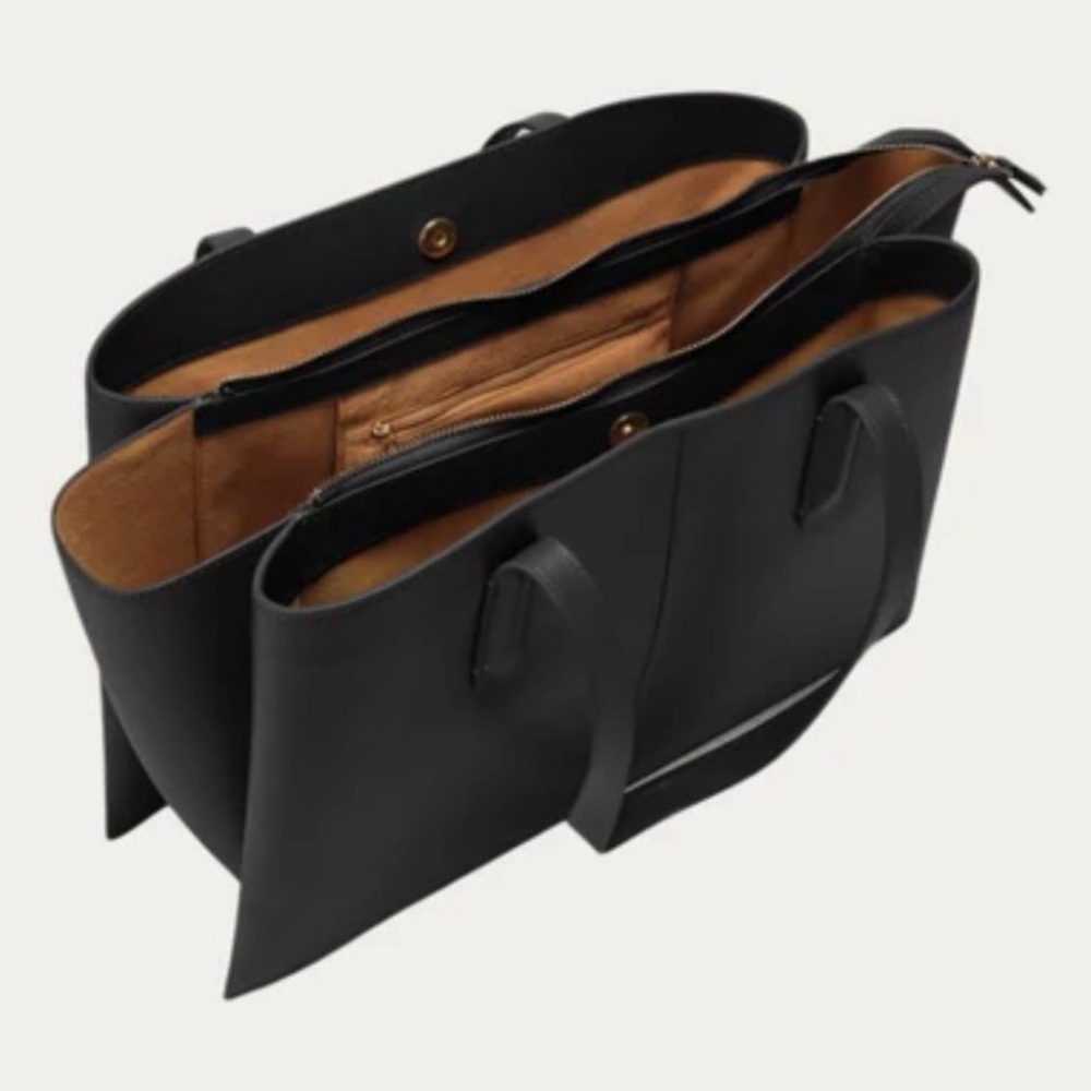 Freja New York Paloma Black Vegan Leather Tote Bag - Picture 2 of 16